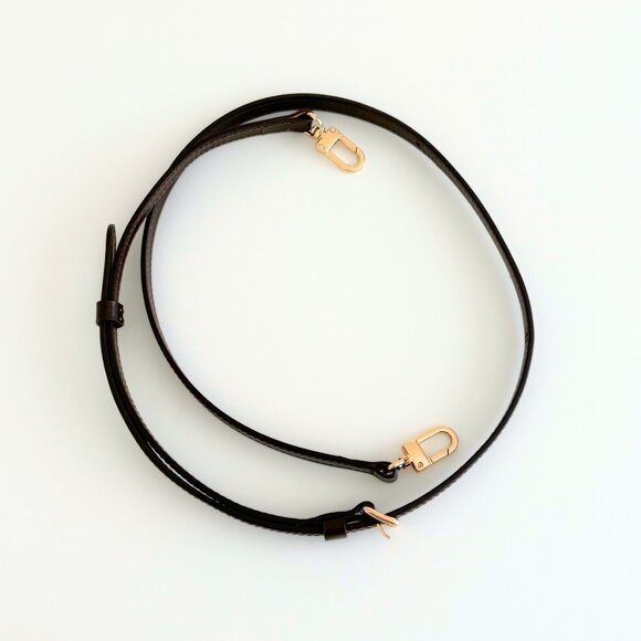 Chocolate Brown Crossbody Leather Strap with Gold Hardware (Generic) - Picture 6 of 8